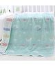 SYGA Baby Blanket Ultra Soft Star Moon Design, Cozy Cotton Blanket for Newborn Infant Toddler, Crib & Stroller Use L 110 × B 110 cm (Green)