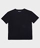 Pepe Jeans Cotton Knit Half Sleeves Round Neck T-Shirt with Brand Logo Text Embossed - Black