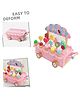 SANJARY Wooden Ice Cream Cart truck set with accessories pull along cart toy Pretend Play Toys for kids color design may vary