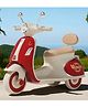 JN Creations 3-Wheel Vintage Rechargeable Battery Operated Ride-On V-DREAM 6188 Scooter for Kids (RED)