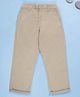Kiddopanti Cotton Woven Solid Pants - Beige