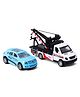 Olive Toys Die Cast Alloy Huili Mercedes Benz Crane Drag - White & Blue