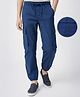 Arias Cotton Woven Full Length Trouser With Cargo Pockets - Navy Blue
