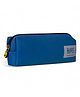 QIPS Rectangular PU-coated Zip Closure Pencil Bag - Blue