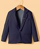 Rikidoos Full Sleeves Textured Blazer - Navy Blue