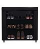 Urban Choice 3-Layer Black Metal Shoe Rack Durable & Space-Saving Organizer