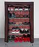 Urban Choice 5-Layer Brown Metal Shoe Rack  Sturdy, Space-Saving Organizer for Home & Office