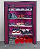 Urban Choice Multipurpose Collapsible 5Layer Maroon Metal Shoe Stand Space-Saving Organizer for Home & Office