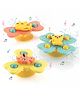 BitFeex Mini Spinning Waterproof Suction Cup   Rotating Tub Toys - Pack of 3 (Random Design,Color May Vary)