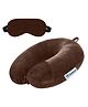 Billebon Premium Neck Pillow  Fibre Filled Travel Pillow with Eye Mask