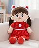 Babyhug 70cm Daisy Doll with Cute Dress & Stitched Shoes - Red| Ideal Snuggle Toy| Super Soft Fabric| Cuddle & Travel Partner| Toddler Gifting| BIS Certified| Room & Car Decor