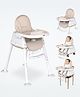 Golden Bee Deluxe 4 in 1 Convertible High Chair for Babies and Toddlers, Feeding Seat with Tray, Wheels, Safety Belt, and Cushion Seat, for Baby Boy & Girl 6 Months to 3 Years - Khakhi