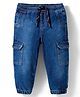 Kookie Kids Woven Full Length Washed Denim Jeans - Blue