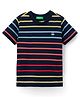 UCB 100% Cotton Knit Half Sleeves Epp Striper Short T-Shirt - Navy Blue