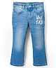 UCB Woven Full Length Solid Boot Cut Jeans - Blue