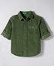 UCB Cotton Woven Full Sleeves Solid Color Shirt with Pocket Detailing - Green