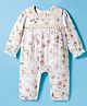 ToffyHouse Cotton Woven Full Sleeves Romper With Floral Print - White