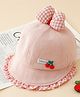 Babyhug Baseball Cap with Bow Applique Pink - Diameter 16 cm