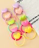 Babyhug Hair Rubber Bands  With Hearts  Applique Pack of 12 - Multicolor