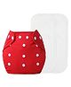 The Cheeky Kidzz 1 Baby Adjustable & Washable Reusable Cloth Diaper With 2 Absorbent White Insert Pads Wet-Free For New Borns/Toddlers/Infants (Red)