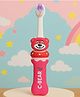 The Cheeky Kidzz Baby Ultra-Soft Bristles Manual Teddy Toothbrush For 1-10 Years Kids Oral Dental Care BPA Free (PINK)