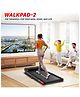 Powermax Fitness Walkpad-2 Under-Desk Treadmill for Home Use | 4.0 HP Motor, 2% Manual Incline, Shock Absorption 130kg Weight Capacity