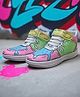 IMAGINO Paint Drip Hand Painted Shoes - Pink