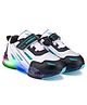 BERSACHE Colour Blocked & Mesh Detailed Velcro Closure LED Shoes - Black