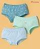 Honeyhap Premium Cotton Knit Striped Panties with Bio Finish & Floral Print Pack of 3 - Bright White Atomizer & Bay