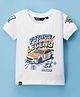 Ruff Lycra Knit Half Sleeves T-Shirt With Future Racing Legend Text Print - White