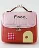 Cute House-Themed Printed Insulated Lunch Bag for Kids - Pink & Red| Thermal School Tiffin Bag| Lightweight Food Carry Bag with Handles for Boys & Girls
