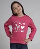 Under Fourteen Only Full Sleeves Space Text Printed Light Winter Sweatshirt - Pink