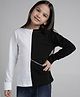 Under Fourteen Only Full Sleeves Colour Blocked Top - White & Black