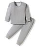 Mom's pet Cotton Knit Full Sleeves Solid Thermal Set -  Light Grey