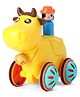 United Agencies Press & Go Happy Cow Toy - Yellow