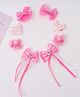 Babyhug Hair Clips with Bow, Floral and Heart Applique Pack of 8 - Pink