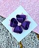 FOLLOW THE NEEDLE Felt Bow Applique Detailed Alligator Hair Clip - Purple
