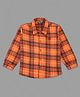 Actuel Cotton Woven Full Sleeves Plaid Checked Shirt - Orange Black & Yellow
