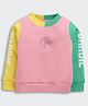 Barbie by Tiny Girl Cotton Woven Full Sleeves Colour Blocked Tee - Pink