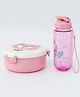 Kids Section Lunch Box & Water Bottle Set - Pink | BPA-Free, Leak-Resistant & Freezer-Safe| Spoon & Fork| 500ml Lunch Box & 400ml Bottle | School Tiffin Combo for Boys & Girls