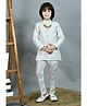 Ahhaaaa Viscose Woven Full Sleeves Abstract Embroidered Jodhpuri Suit & Pant Set - White