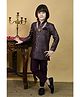 Ahhaaaa Viscose Woven Full Sleeves Sequin Embellished Jodhpuri  Suit & Pant Set  - Wine