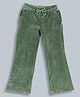 Plum Tree Premium Velour Knit Solid Wide Legged Pants - Military Green