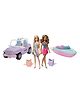Barbie Vehicle Buildup Land & Water Adventure Sporty Open-Top Vehicle Sporty Speed Boat  Pink -Height  21 cm