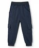 Funkrafts Looper Knit Solid Cargo Joggers  - Blue