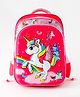Play Nation Unicorn Kids School Backpack with Detachable Trolley 19L - Pink| Lightweight Bag for Boys & Girls| Adjustable Padded Shoulder Strap| 3 Spacious Compartments - Height 19 Inches