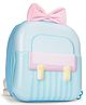 Kids On Board 3D BOW Accent Backpack for Nursery & Early School Height 10 Inches -Blue