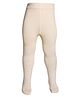 The little lookers Cotton Knit Solid Stockings - Skin