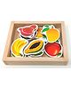 A&A Kreative Box Educational Wooden Magnetic Fruits with Wooden Tray (12 Pcs)