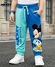 Babyhug Disney Terry Knit Track Pant with Mickey & Friends Graphic -  Light Blue & Blue